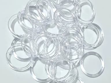 Portas Guardanapos 3,5cm Argola Lisa Transparente 30 Peças