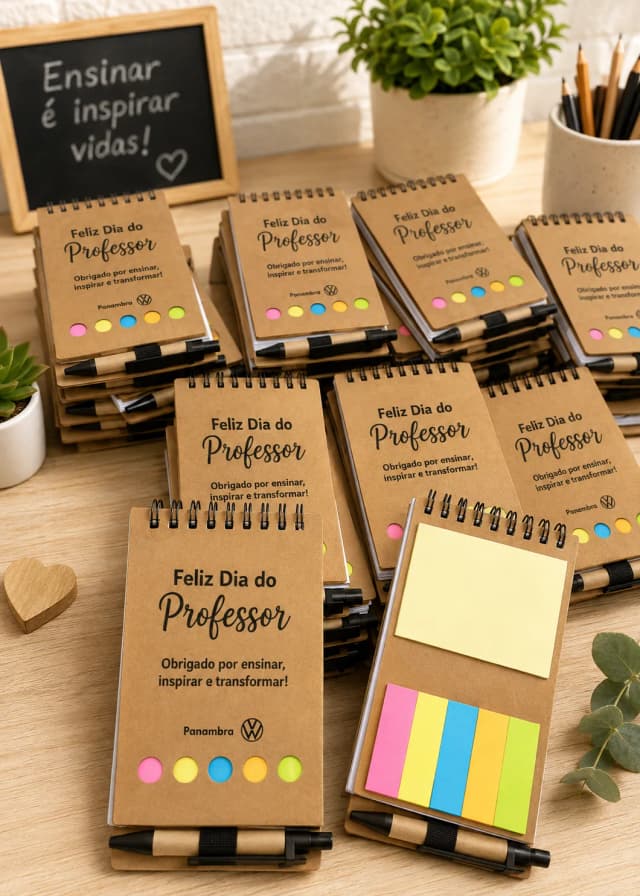 Bloco De Anotações Ecológico Com Caneta Personalizada