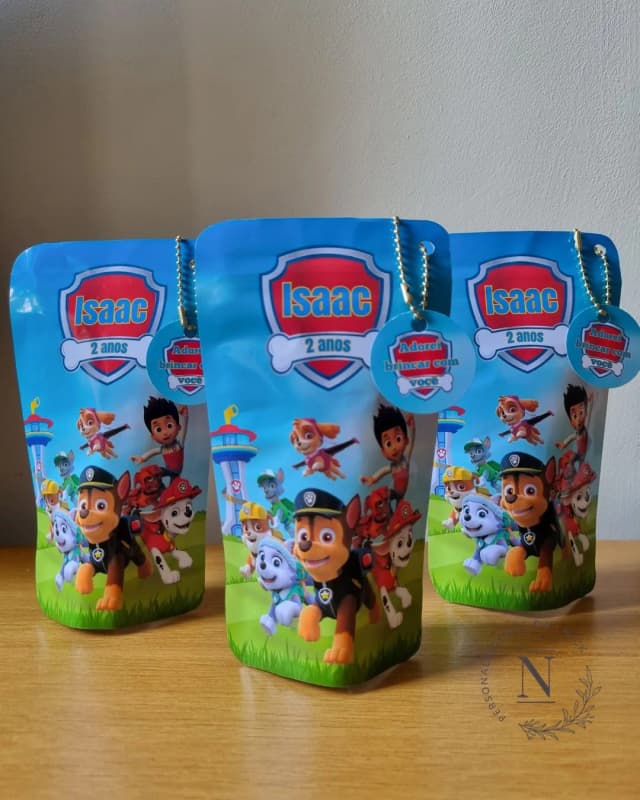 Saquinho Zip Lock 10x17 Lembrancinha patrulha canina