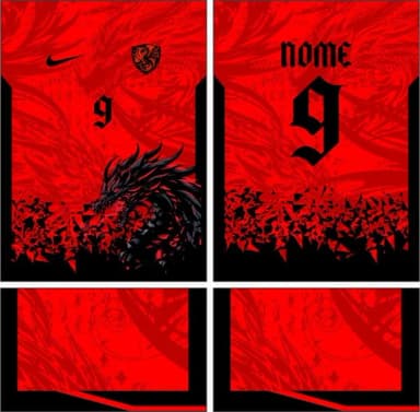 Arte Vetor Camisa Interclasse Dragão Mod-787