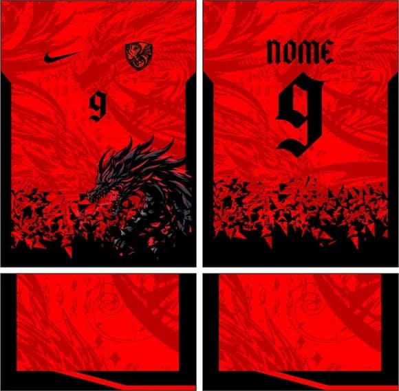 Arte Vetor Camisa Interclasse Dragão Mod-787