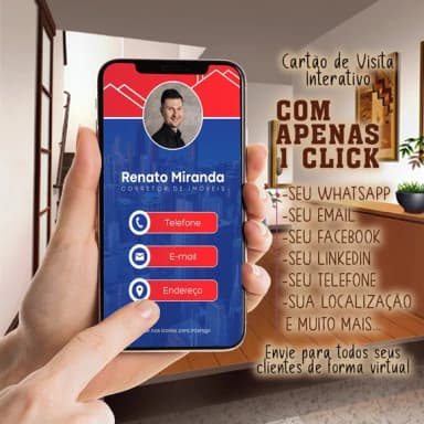 Cartão de Visita Virtual Interativo Corretor de Imóveis
