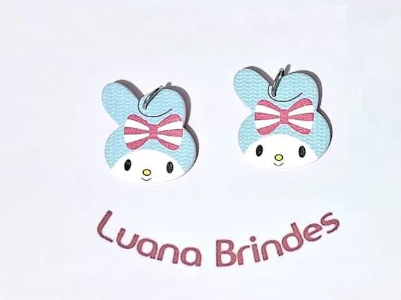 Pingente My Melody Acrílico 2,8cm Pacote com 6 Unidades