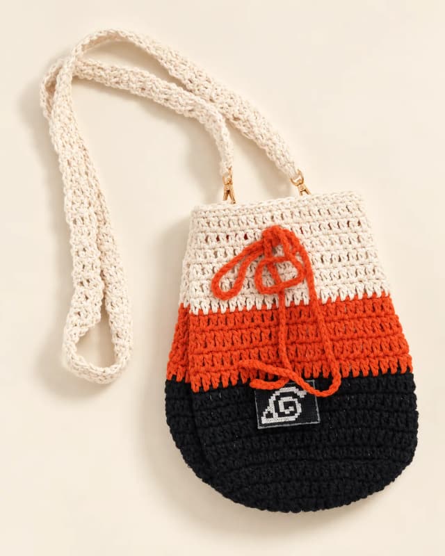 Bolsa de crochê  com tema Naruto