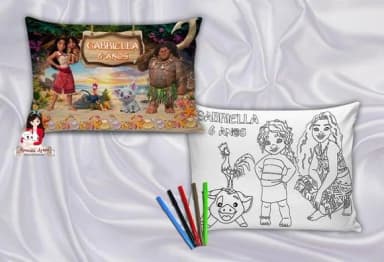 Almofada com Verso Pinte e Lave Moana 2