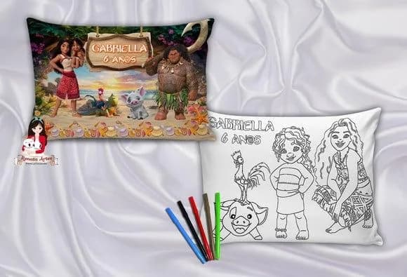 Almofada com Verso Pinte e Lave Moana 2