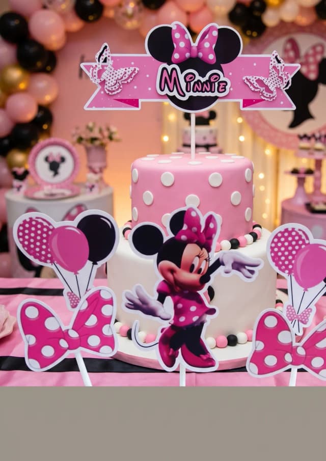 Topo de Bolo Minnie- Arquivo de Corte