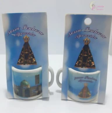 Lembrancinha Mini Xícara N.s Aparecida - Pct C/2 Unid