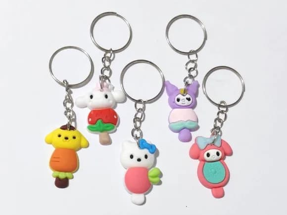 Chaveiro Turma da Hello Kitty Pacote com 10 Unidades