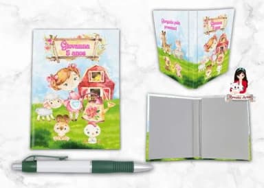 Bloquinho com Caneta Circo Rosa