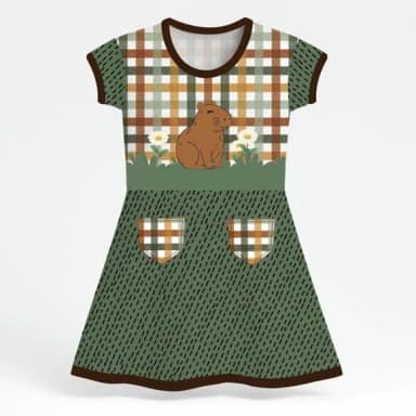 Vestido Infantil Capivara