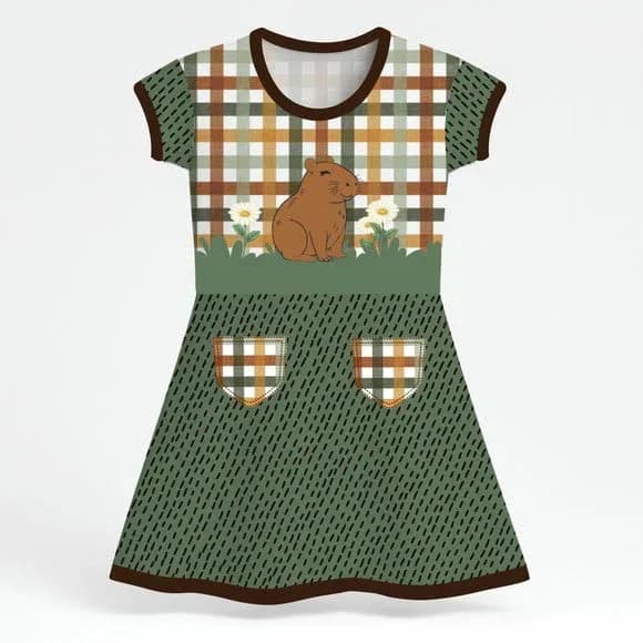 Vestido Infantil Capivara