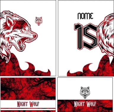 Arte Vetor Camisa Interclasse Lobo Mod-240