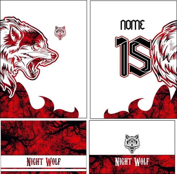 Arte Vetor Camisa Interclasse Lobo Mod-240