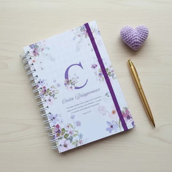 Caderno Devocional Capa Personalizada com Nome