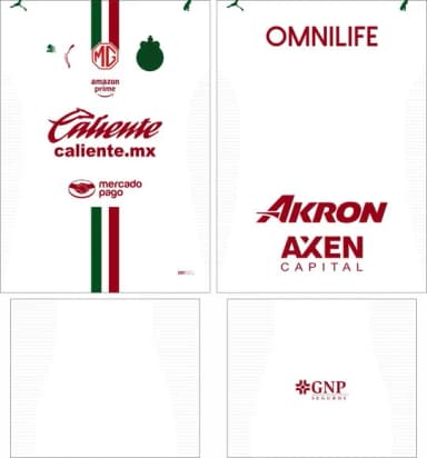 Arte Vetor Camisa Chivas Visita 2025-2026