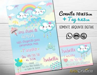 CONVITE DIGITAL C/TAG Chuva de Amor 1