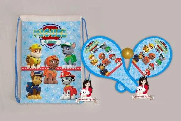 Mochila Ping Pong Tema Patrulha Canina
