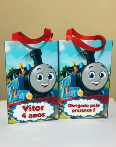 Sacolinhas Personalizada Thomas e Seus Amigos Para Lembrancinhas
