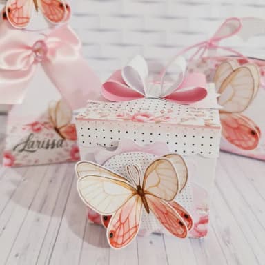 Kit 60 Lembrancinhas Borboleta Rosa