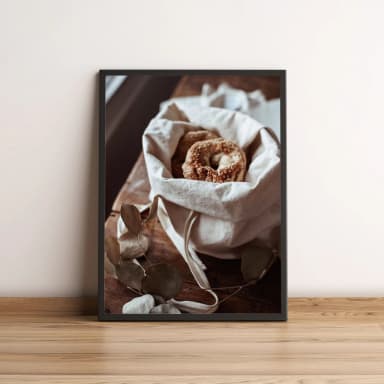 Quadro Pães Artesanais em Saco de Tecido 2649