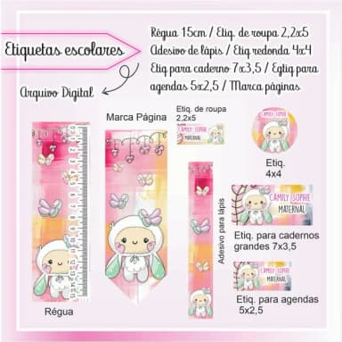 60 Etiquetas Escolares