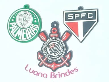 Pingente Time Emborrachado Pacote com 6 Unidades