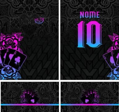 Arte Vetor Camisa Interclasse Cartas Naipes Mod-131