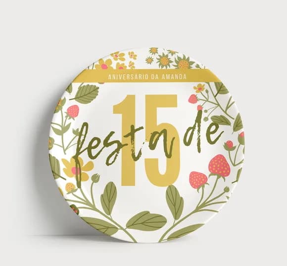 Prato Decorativo 15 Anos Personalizado: Uma Lembrança Inesq