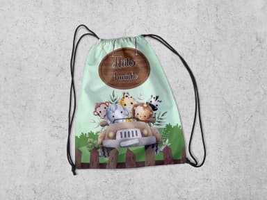 Mochilinha Personalizada para lembrancinhas Safari
