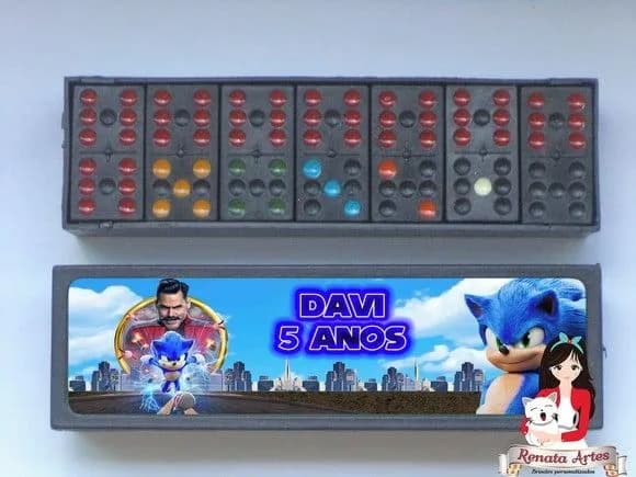 Dominó Personalizado Sonic Filme 2020