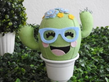 Cacto em Feltro 3 D - Quer Comprar? Chamar Chat