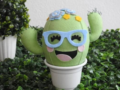 Cacto em Feltro 3 D - Quer Comprar? Chamar Chat