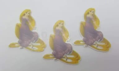 Aplique Princesa Rapunzel em Acrílico Uv com 5cm 4 Unidades