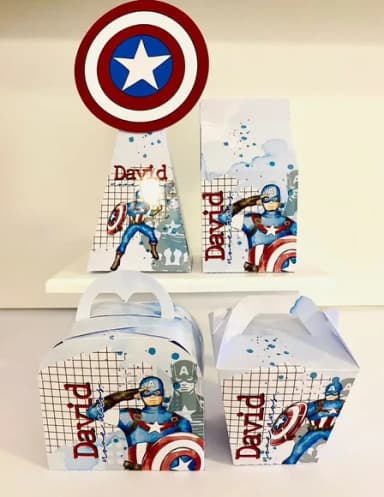Kit 30 Lembrancinhas Capitão América