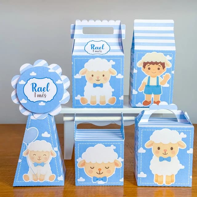 PEGUE E MONTE - Kit Festa CORDEIRINHO - Decoração de Festa | Lembrancinhas | Aniversário | Personalizados