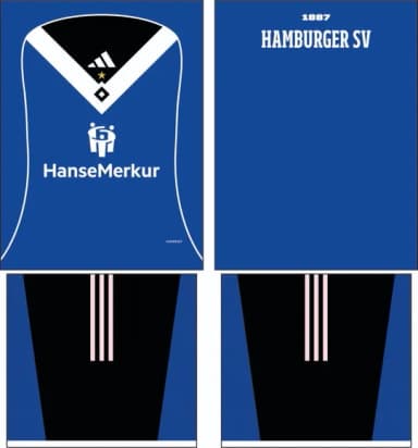 Arte Vetor Camisa Hamburger Sv Visita 2025-2026