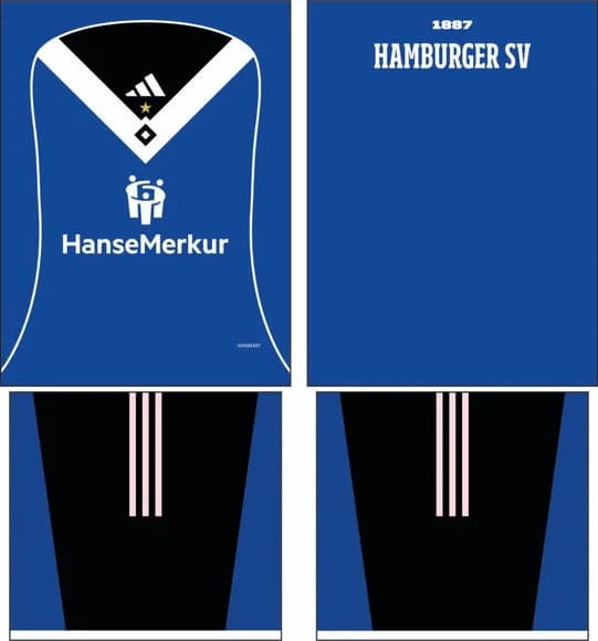 Arte Vetor Camisa Hamburger Sv Visita 2025-2026