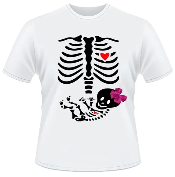 Camiseta Raio X - bebe esqueleto