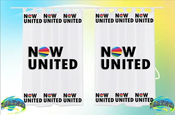 Kit Cortina + Lençol + Fronha Tema Now United 01