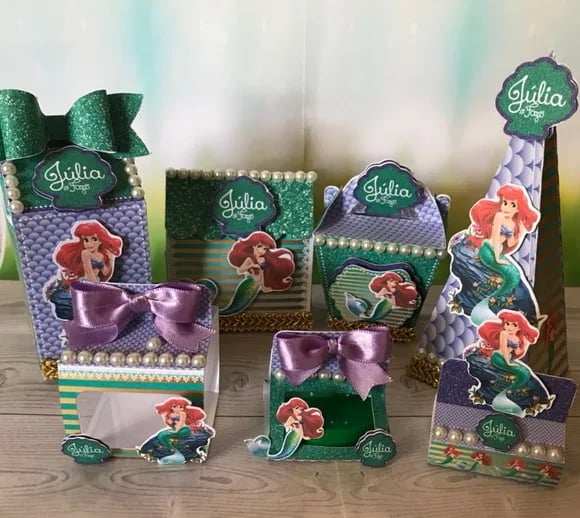 Kit 60 Lembrancinhas Ariel