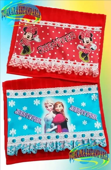 Toalhas para Escola Personalizada com Nome - Kit c/ 2 Unid
