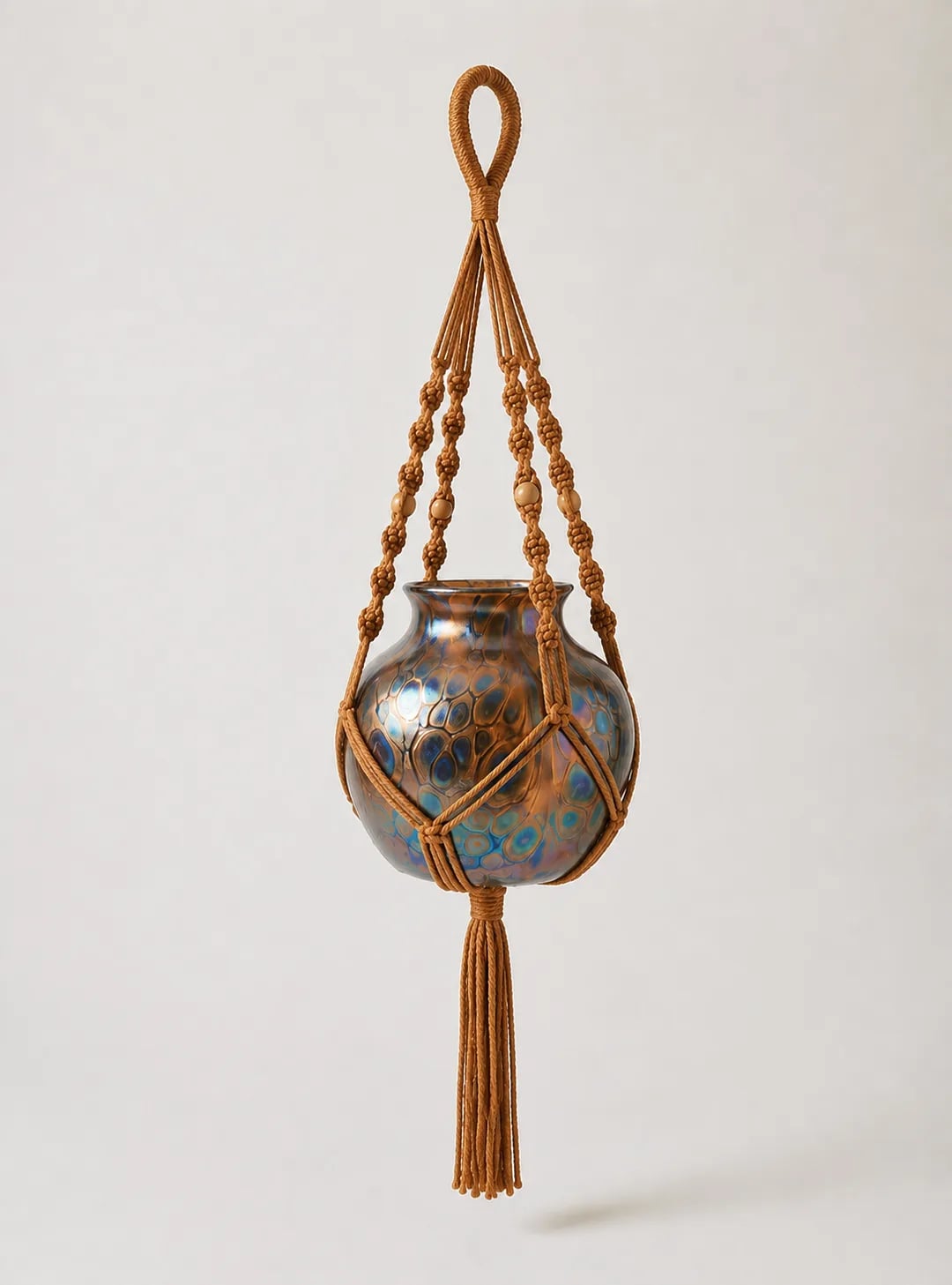 Suporte para Plantas em Macramê Feito à Mão | Decoração Boho para Casa