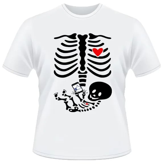 Camiseta Raio X - bebe esqueleto