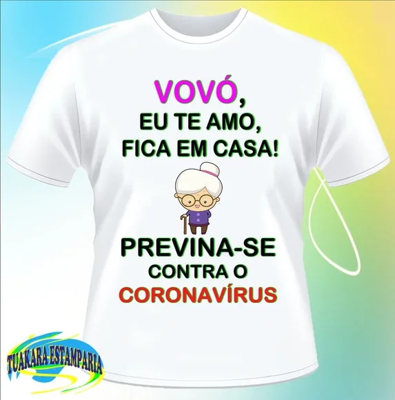 Camiseta Coronavírus - Vovó Eu te Amo...