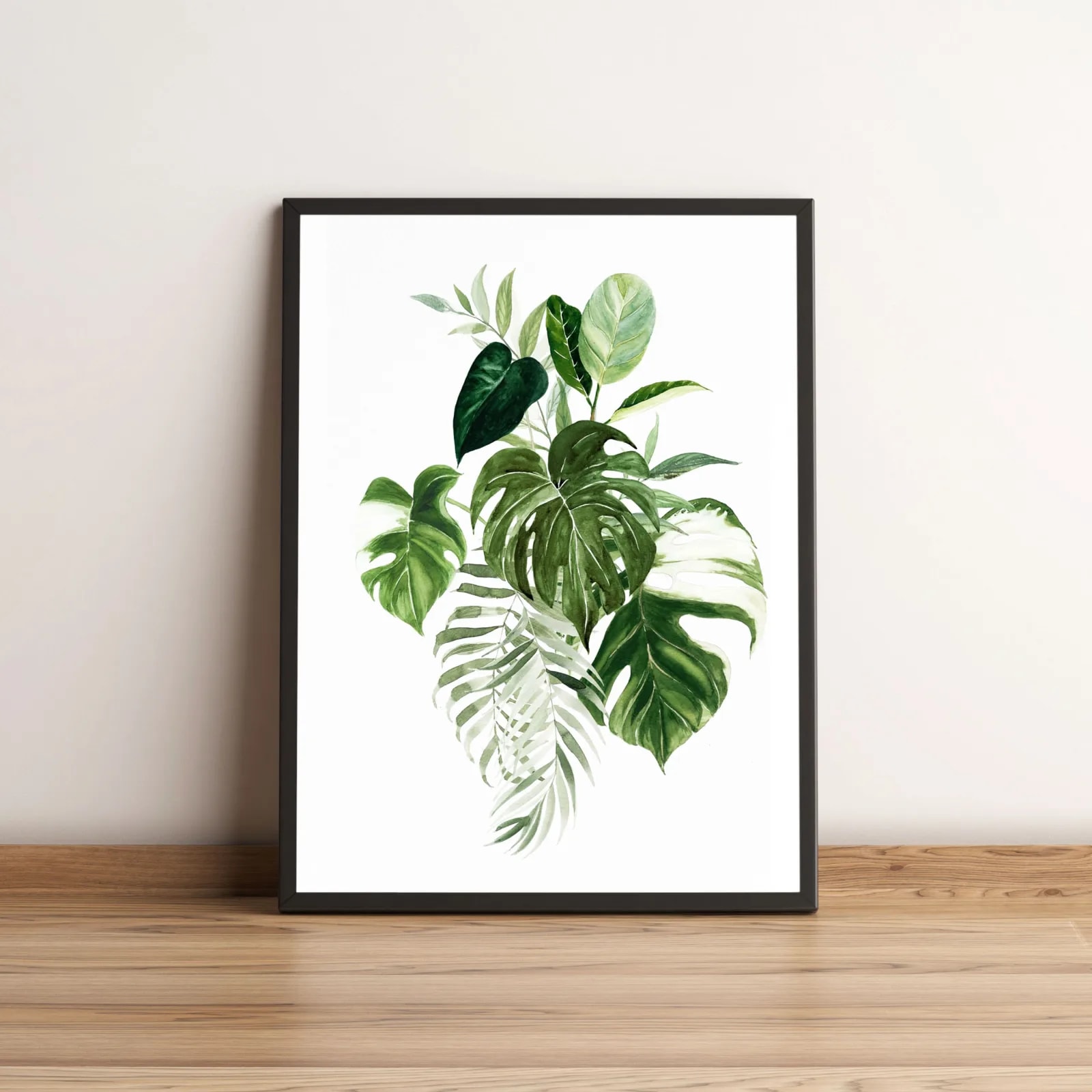 Quadro Folhagem Tropical Minimalista 2673