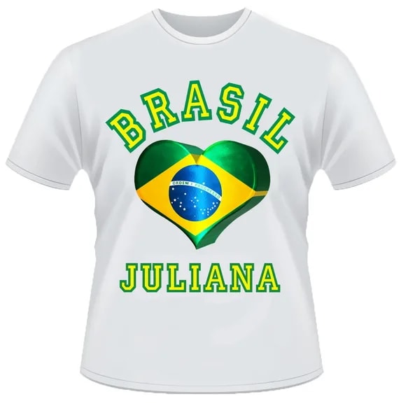 Camiseta Brasil Seu Nome na Copa Seleção 2022