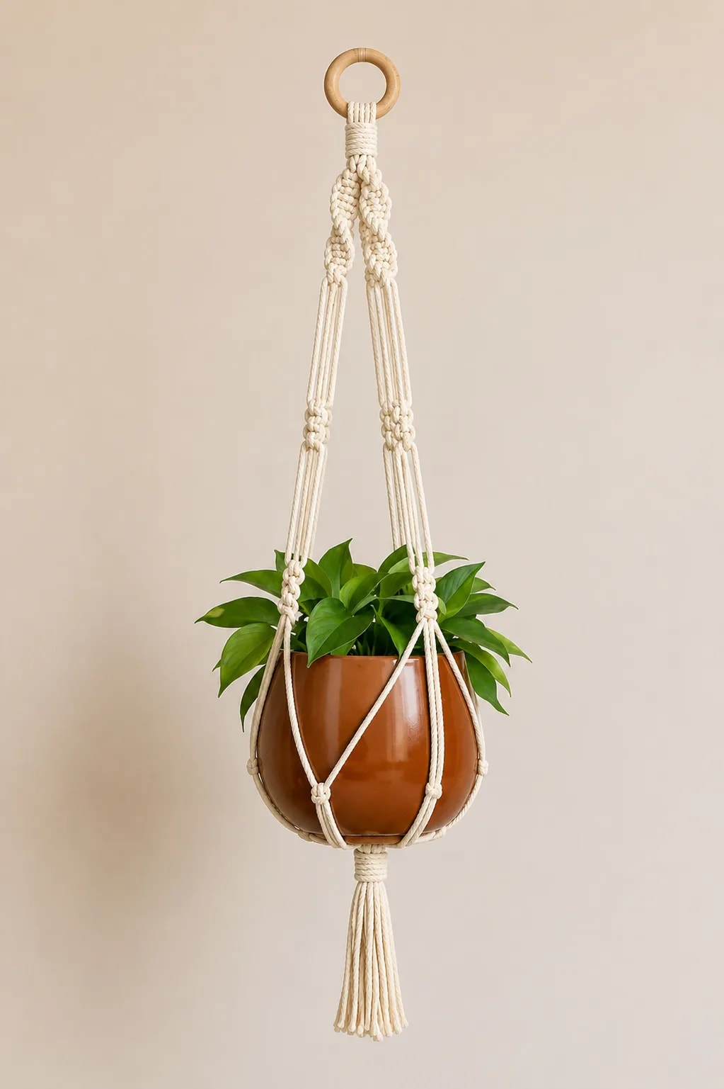 Suporte para Plantas em Macramê Feito à Mão | Decoração Boho para Casa