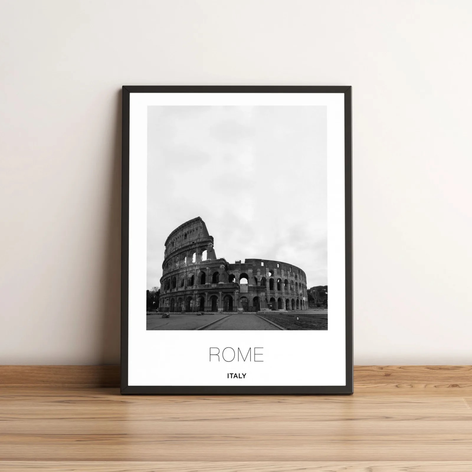 Quadro Coliseu de Roma Preto e Branco 2675